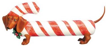 Hot Diggity 16573 Candy Cane Doxie Figurine $0.00