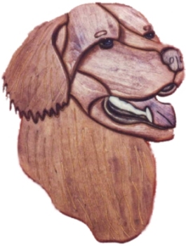 Intarsia 140 Golden Retriever II Intarsia Plaque Wood United States $99.99