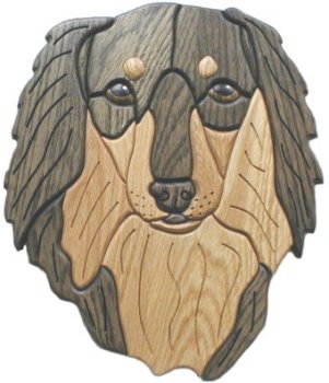 Intarsia 169 Dachshund Long Hair Intarsia Plaque Wood United States $99.99