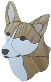 Intarsia 183 Welsh Corgi Intarsia Plaque Wood United States $99.99