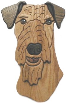 Intarsia 191 Airedale Terrier Intarsia Plaque Wood United States $99.99