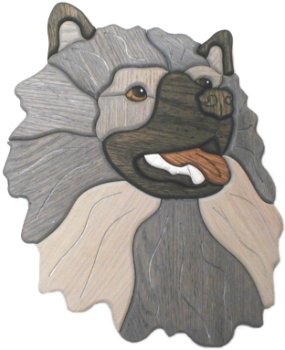 Intarsia 211 Keeshond Intarsia Plaque Wood United States $99.99
