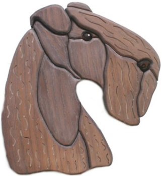 Intarsia 235 Kerry Blue Terrier Intarsia Plaque Wood United States $99.99