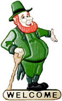 Intarsia 259 Leprechaun Welcome Intarsia Plaque Wood United States $110.99