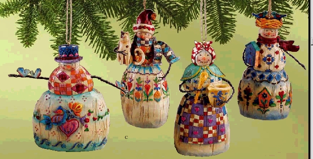 Jim Shore 113111 Snowman set of 4 Ornament $0.00