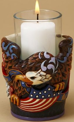 Jim Shore 4016967 Patriotic Eagle & Flag Candleholder Candle Holder $0.00