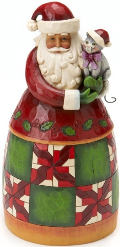 Jim Shore 4017653 Classic Santa with Cat $45.99