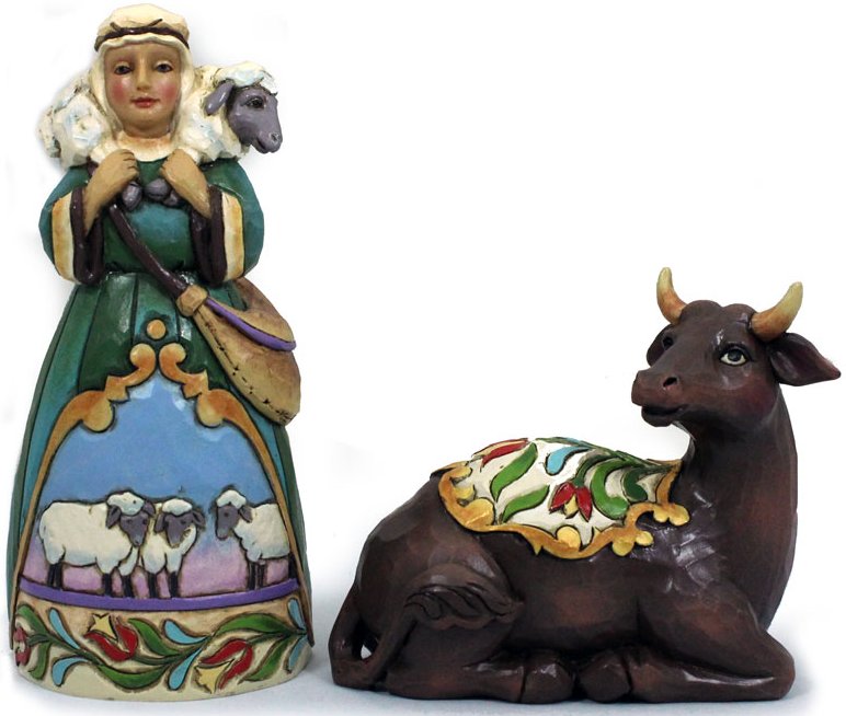 Jim Shore 4041090 Set of 2 figurines - ox and shepherd $24.99