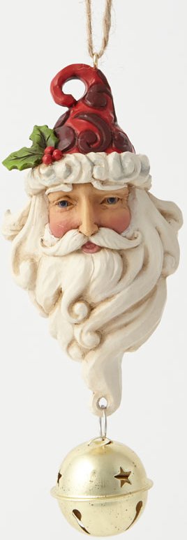 Jim Shore 4041125 Santa & Dangling Bell Ornament $0.00