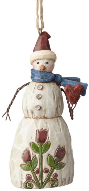 Jim Shore 4058773 Snowman & Heart Ornament $15.99
