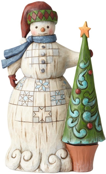 Jim Shore 6001446 Snowman With Tree $45.99