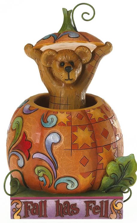 Boyds Bears by Jim Shore 4015154 Bear In Pumpkin Figurine Stone Resin $0.00
