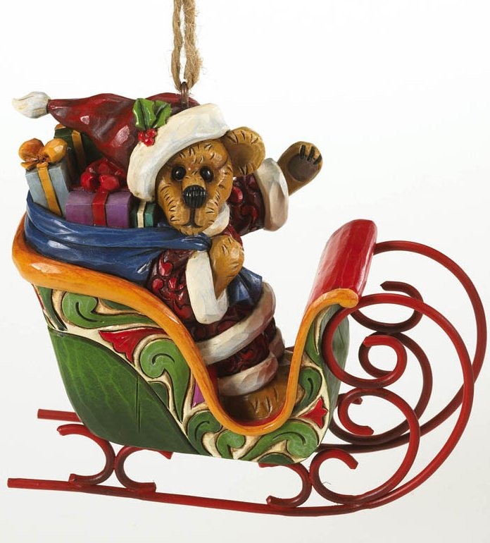 Boyds Bears by Jim Shore 4016479 Santa Bear In Sled Ornament Stone Resin $0.00