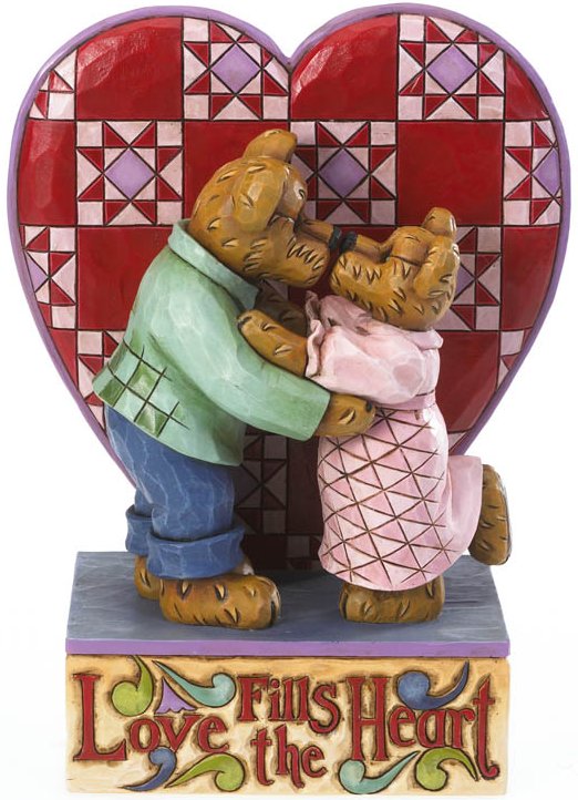 Boyds Bears by Jim Shore 4020863 Kissing Bears Figurine Stone Resin $0.00