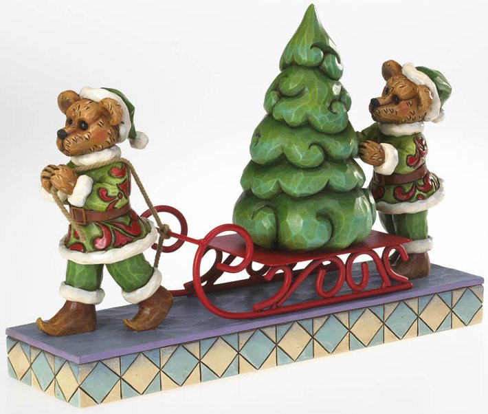Boyds Bears by Jim Shore 4022303 Elves Carrying A Tree Figurine Stone Resin $0.00