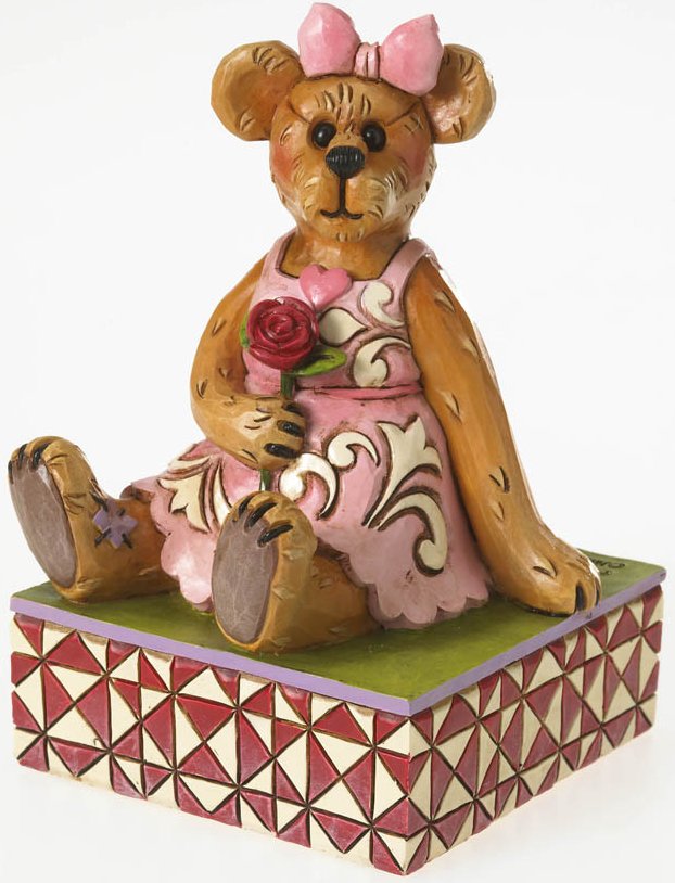 Boyds Bears by Jim Shore 4026265 Bear Holding Rose Figurine Stone Resin $0.00