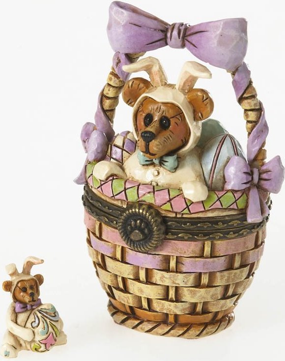 Boyds Bears by Jim Shore 4026269 Easter Basket Hinged Box Stone Resin $0.00