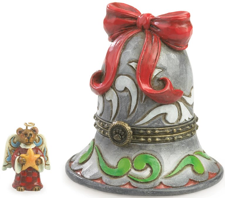 Boyds Bears by Jim Shore 4035831 Silver Bell Trinket Box Stone Resin $0.00