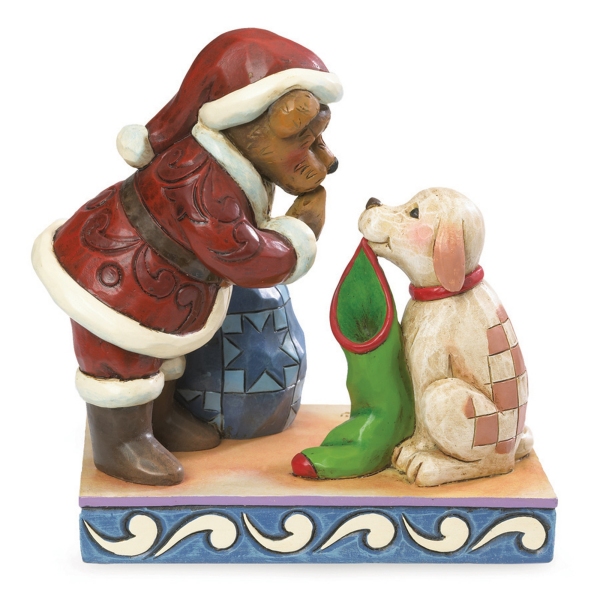 Boyds Bears by Jim Shore 4041911 Santa With Dog Brstne Fi $0.00