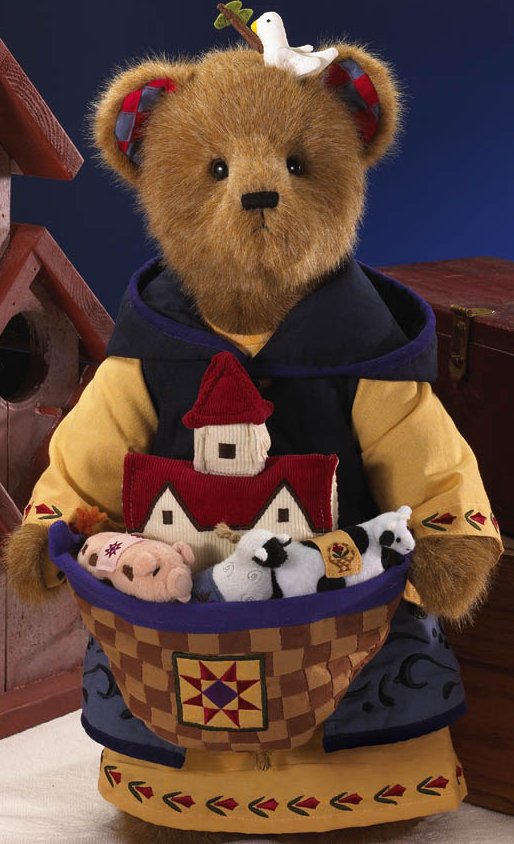 Boyds Bears by Jim Shore 92006-16 Noah Bear With Quilted Ark Plush Polyester Blend $0.00