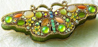Kubla 0-3796 Butterfly Jeweled Box Enamel $25.99