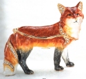 Kubla 3865 Fox Jeweled Box Pewter & Enamel $30.99