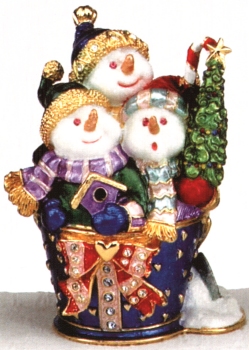 Kubla 3962 Snowman Pewter & Enamel $33.99