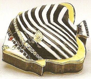 Kubla 4041 Fish Jeweled Box Pewter & Enamel $15.99