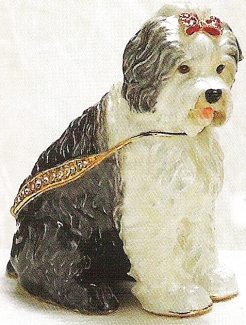 Kubla 4184 Sheepdog Jeweled Box $33.99