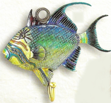 Kubla 4270 Humu Humu Wall Hook Pewter & Enamel $33.99
