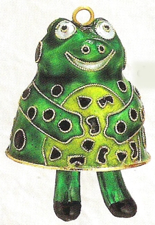 Kubla 4296F Frog Set Of 3 Bell Ornament Silver Plated $45.99
