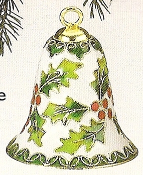 Kubla 4525WH White Holly Set Of 6 Bell Ornament $71.99