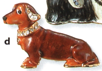 Kubla 4552 Dachshund Set Of 2 Brooches $0.00
