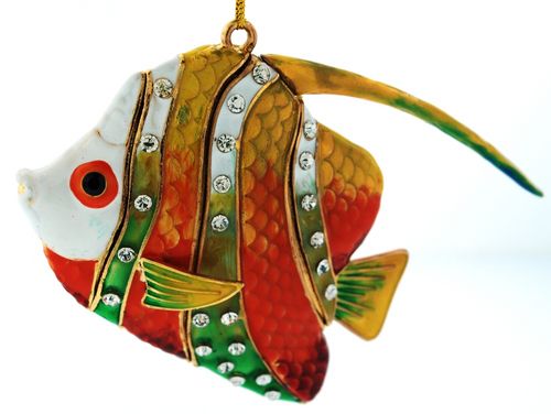 Kubla 4780OG Art Enamel Metal Fish Ornament $17.99