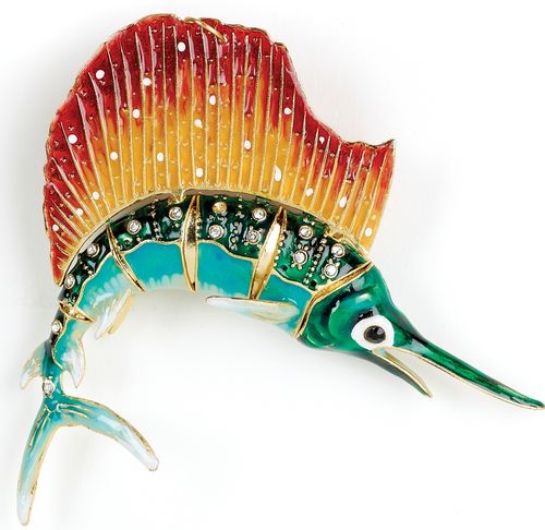 Kubla 4796AQ Art Sail Fish Ornament $20.99