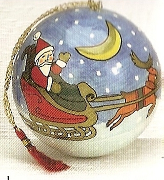 Kubla 5052 Santa Set Of 2 Kashmir Lacquer Paper Mache $11.99