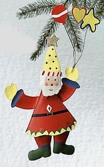 Kubla 6348 Santa With Balloons Tin Ornament $5.99
