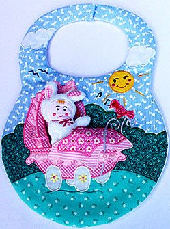 Kubla 8801 Baby Bunny In Carriage Bib $6.99