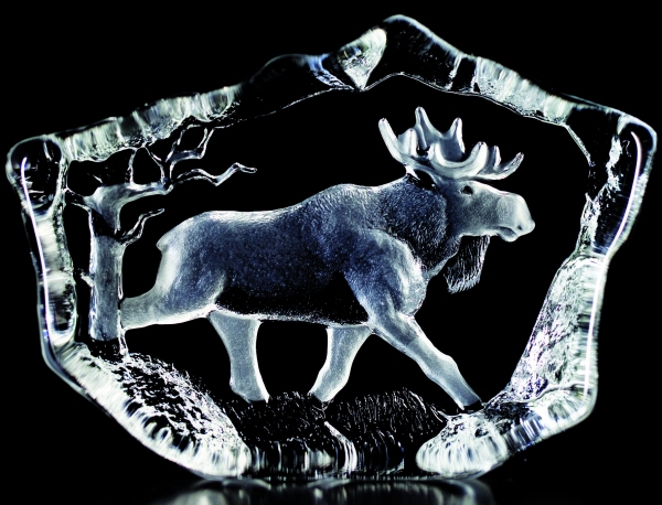 Mats Jonasson Crystal 33747 Moose Striding $175.00