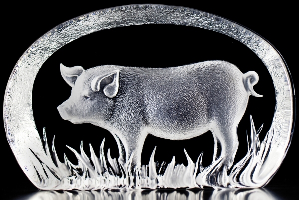 Mats Jonasson Crystal 33923 Pig $100.00