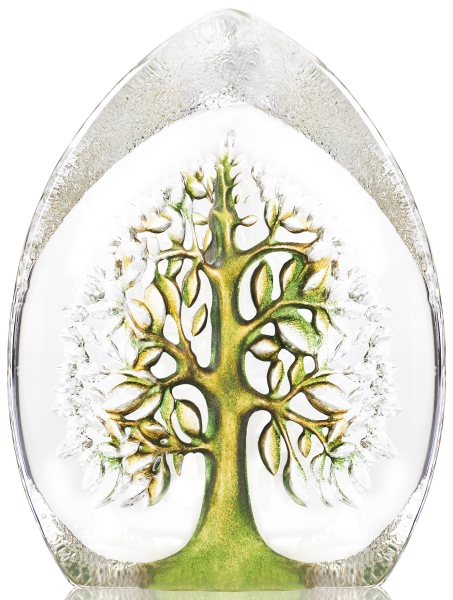 Mats Jonasson Crystal 33981 Tree of Life Green Yellow small $250.00