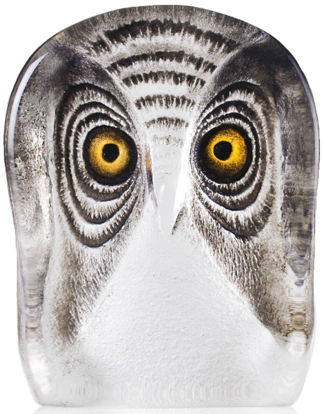 Mats Jonasson Crystal 34104 Owl Painted small $135.00