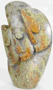 Shona Stone Sculptures CUTH8 Mother & Twins Stone Statue Stone Zimbabwe $48.99