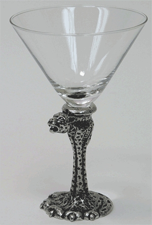 Makoulpa NMG003 Martini Glass Pewter and Glass $0.00