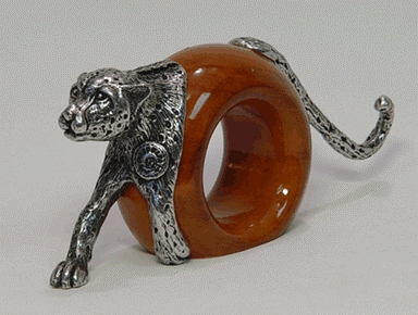 Makoulpa SERW0035 Wooden Napkin Ring Pewter and Wood Swaziland $48.99