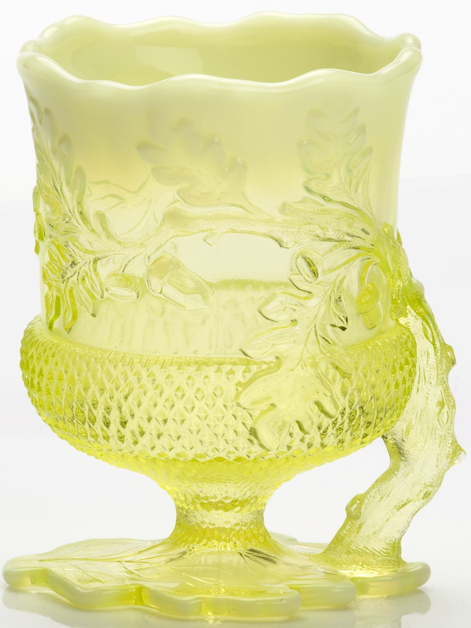 Mosser Glass 924VaselineO pal Vaseline Opal Vaseline Opalescent Glass - Glows Under Black Light United States $35.99