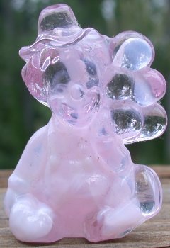 Mosser Glass PeeWeeS Cranberry Ice & Milk Clown No Box Cranberry Pink & Milk Glass United States $25.99