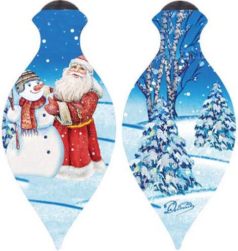 Ne'Qwa Art 7151133 Santa and Snowman Ornament $44.99