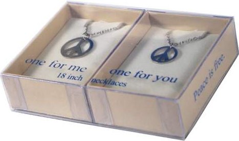 One For Me One For You 18706 Peace Necklaces Set Of 2   $0.00