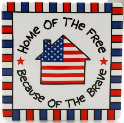 Our Name is Mud 4023028 Home Of The Free Plaque Ceramic $0.00